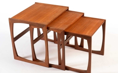 G-Plan: a nest of teak quadrille pattern occasional tables.