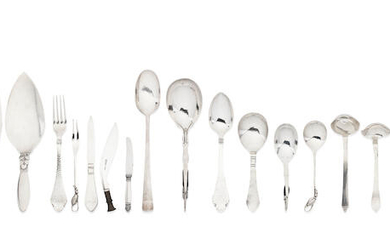 GEORG JENSEN: a collection of Danish silver flatware