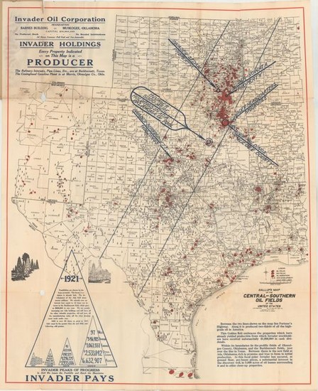 "Gallup's Map of the Central-Southern Oil Fields of the United States", Gallup, F.E.