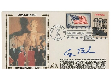 George Bush Signed Inauguration Day Cover