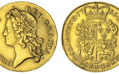 George II (1727-1760), Two-Guineas, 1735 [KEY DATE]