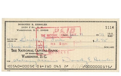 Gerald Ford Signed Check