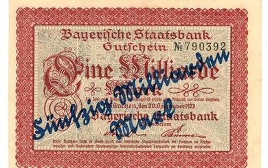 Germany - Weimar Republic Bayerische Staatsbank 50000000000 Mark 1923