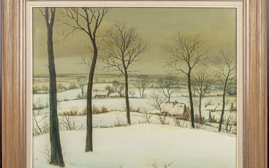 Gies COSYNS (1920-1997) 'Winter Landscape' a painting