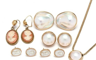 Group of Pearl and Shell Jewelry Items