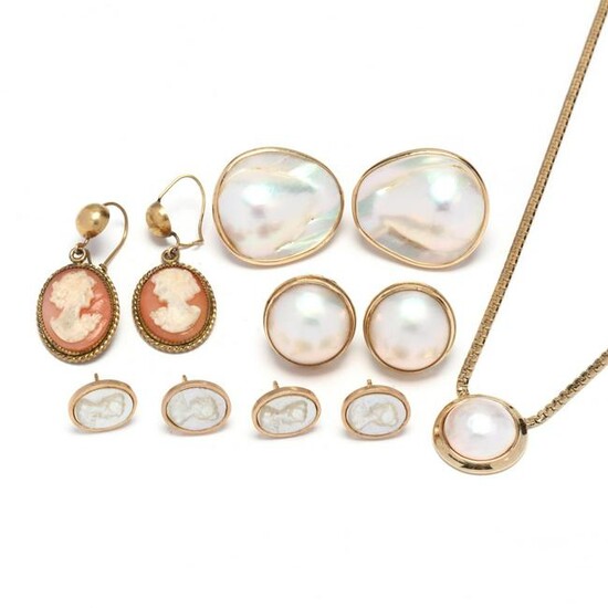 Group of Pearl and Shell Jewelry Items
