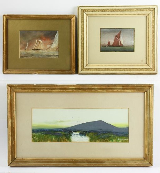 Group of Three Paintings, Various Artists