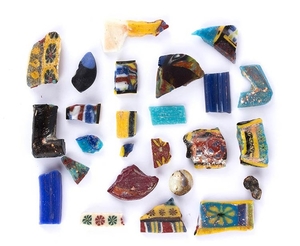 Group of twenty-five Egyptian mosaic glass inlays 2nd - 1st...