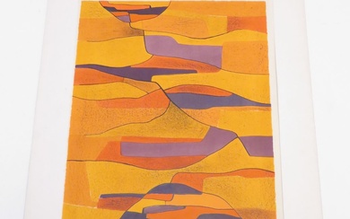 Gustave SINGIER (1909-1984). "La Provence", 1958. Lithographie couleurs sur Vélin, signée, datée de la main...
