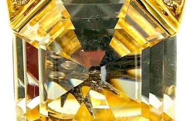 H.Stern Yellow Gold Rock Crystal Diamond Highlight Ring
