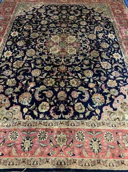 Hand Knotted Persian Tabriz Rug 10x8 ft #13