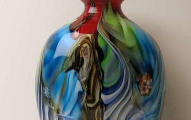 High Quality and Heavy-Sized Glass Vase, probably German designed by Sandra Rich