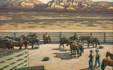 Howard Post (American, b. 1948) Cowboys
