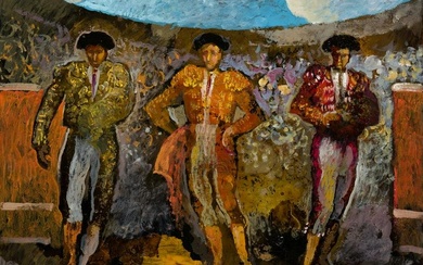 ISIDRO LOPEZ MURIAS TetuAn, Morocco (1939) "Bullfighters in the alley", 1985