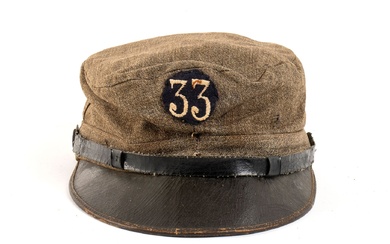 ITALY, Kingdom Great War Troop fatigue cap of the 33rd Regiment. Infantry packed in gray...