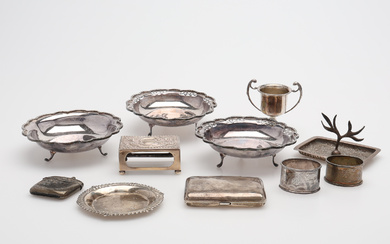 ITEMS OF SILVER, ELEVEN PIECES.