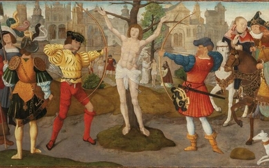 "Il martirio di San Sebastiano" olio su tavola
