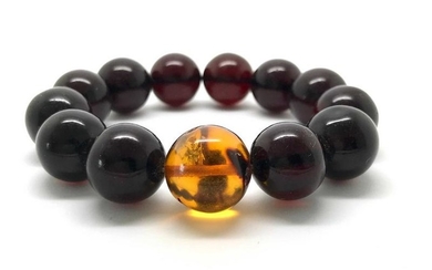 Incredible Amber Bracelet made from Round Amber beads