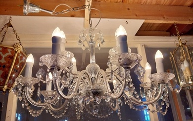 Irish crystal twelve branch chandelier {120 cm Drop x 80 cm ...