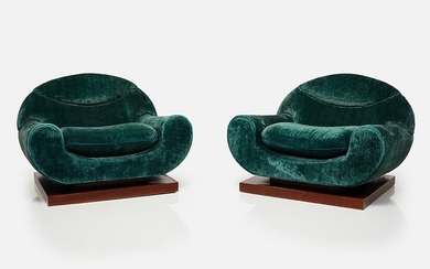 Italian Pair of lounge chairs, 1970s