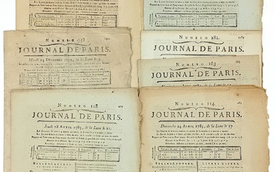 JOURNAUX LOUIS XVI. «JOURNAL DE PARIS» 7... - Lot 168 - Vermot et Associés