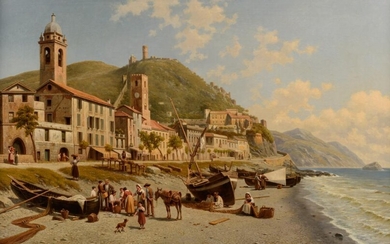 Jacques François Carabain (1834-1933), 'View on Noli', 70 x 103 cm
