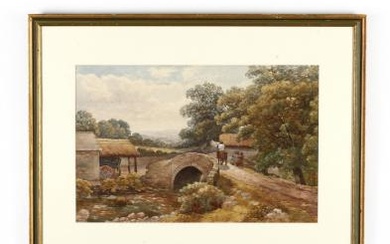 James Elliott (English, 19th Century), Traversing the Bridge