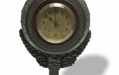 Japanese Bronze Drum Clock