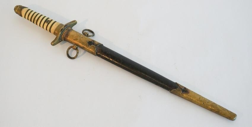 Japanese World War II Navy Dagger with Scabbard