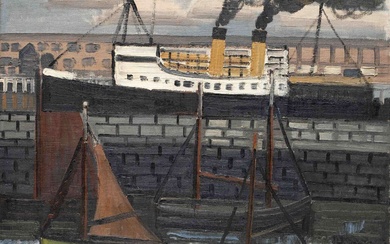 Jean Brusselmans (1884-1953), The port at Oostende