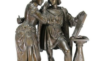 Jean Didier DEBUT (1824-1893) Romeo & Juliet bronze