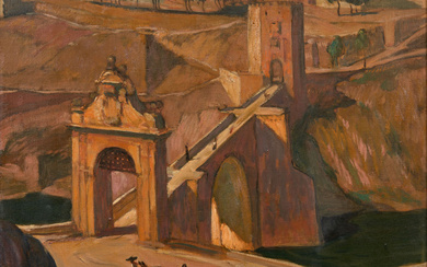 Jean-Gabriel DOMERGUE 1889 - 1962 Le pont d'Alcantara à Tolède - 1925