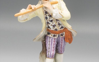 Junger Flötist / A figure of a young flute player,...