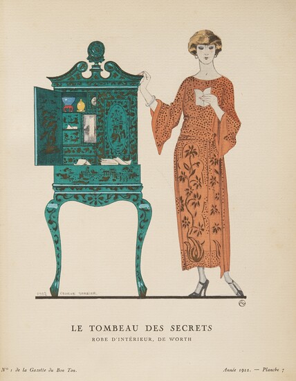 [Moda]. Barbier, Georges , et al. Le Bon Ton d'aprés-guerre (Art-Modes-Frivolités). Parigi, Dorbon-Ainé, [1922].