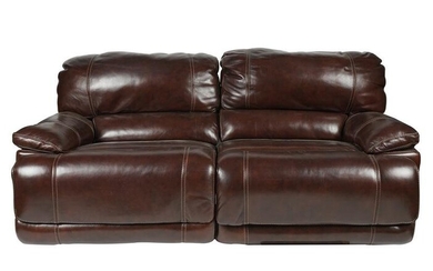 LEATHER RECLINING SECTIONAL SOFA