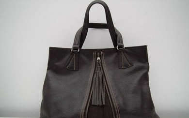 LONGCHAMP Brown Leather Handbag Purse