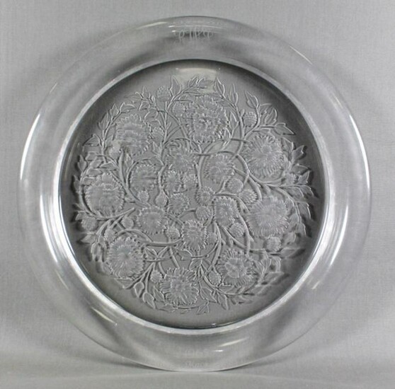 Large Lalique Crystal Charger