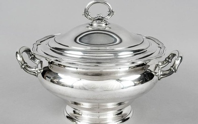 Large round lidded bowl, German, 20th century, maker's mark Bruckmann & SÃ¶hne, Heilbronn, jeweler's