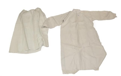 Late 19th Century Costume, comprising a coarse white cotton gentleman's...