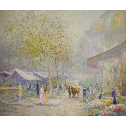 Late 19th/early 20th century school Oil on canvas Market s...