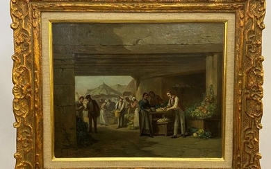 Léonard SAULFELT (c.1840?) Scène de marché... - Lot 68 - Boisgirard - Antonini - Nice