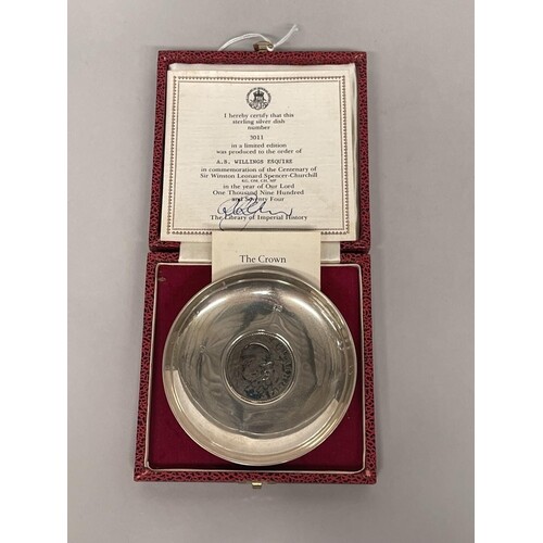 Limited edition silver coin dish in commemoration of the Cen...
