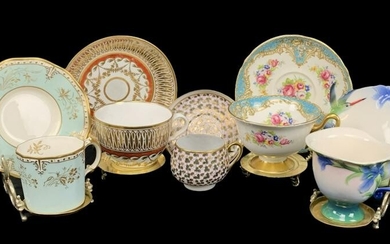 Lot Of 5 Porcelain Teacups, Franz, Shelley, Derby