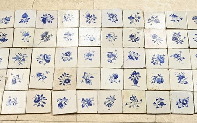 Lot of tiles, Frisian flower (50 pcs.)