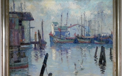 Louis Krupp Impressionist Seascape Painting