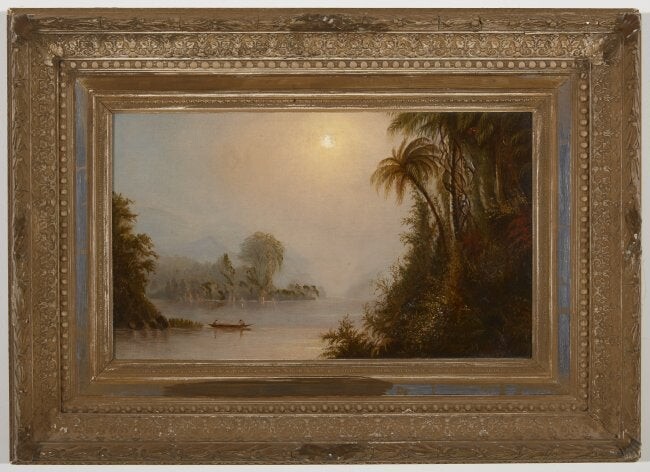 Louis Mignot, attributed - Lake Scene Painting