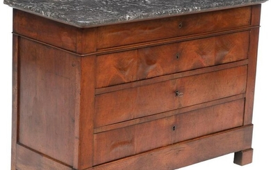 Louis Philippe Style Marble Top Chest of Drawers