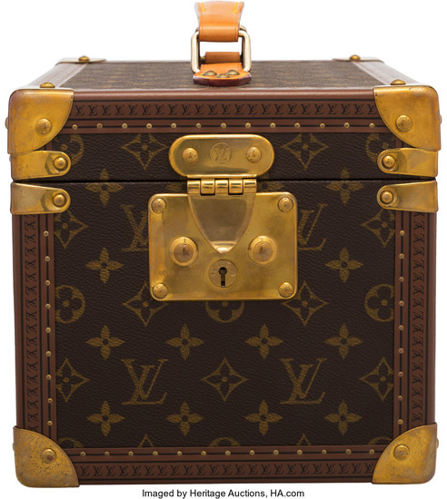 Louis Vuitton Brown Monogram Coated Canvas Train Case Condition:...