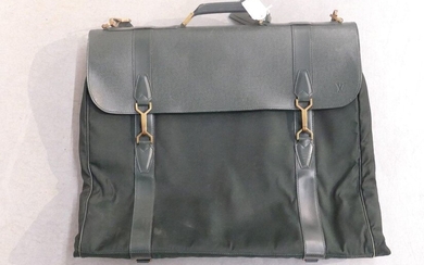 Louis Vuitton green Taiga leather suitcase