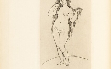 MALLARMÉ. Pages. Edmond Deman, 1891. 1/50 ex sur Hollande, les seuls avec 2 états de la gravure de Renoir.
